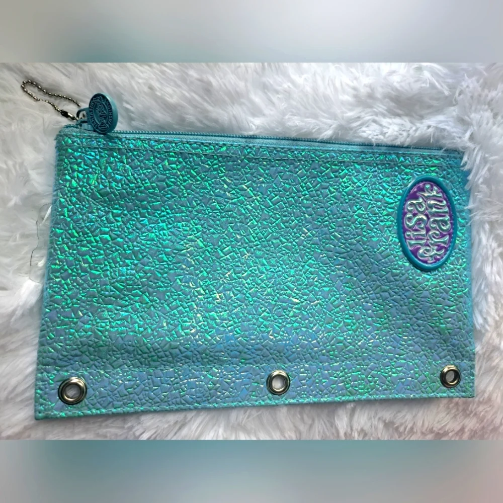 Lisa Frank Mermaid Blue Iridescent Vintage Pencil Case